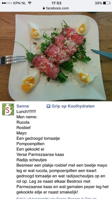 Rosbiefrolletjes van Sanne uit de besloten Facebookgroep van Grip op Koolhydraten forumleden.