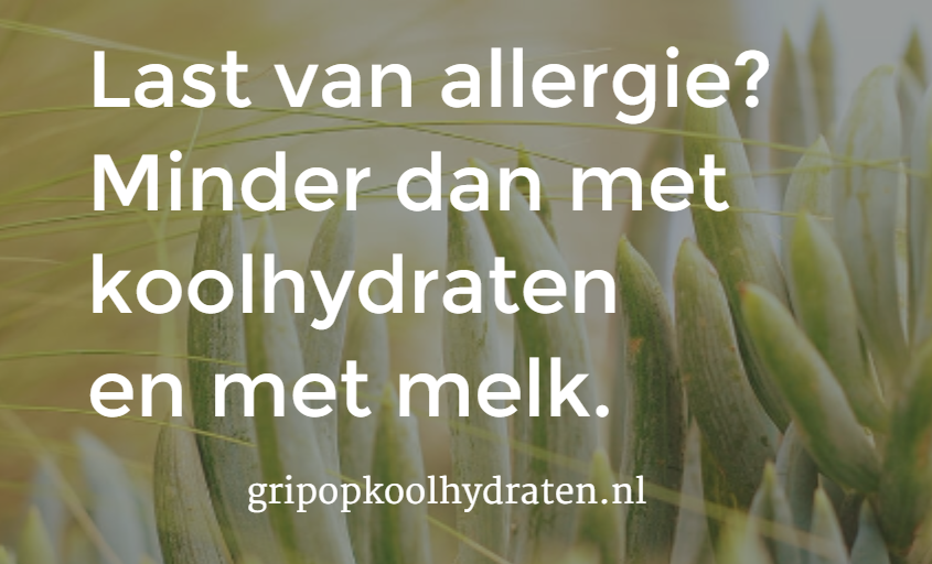 Last van allergie minder dan met koolhydraten en met melk