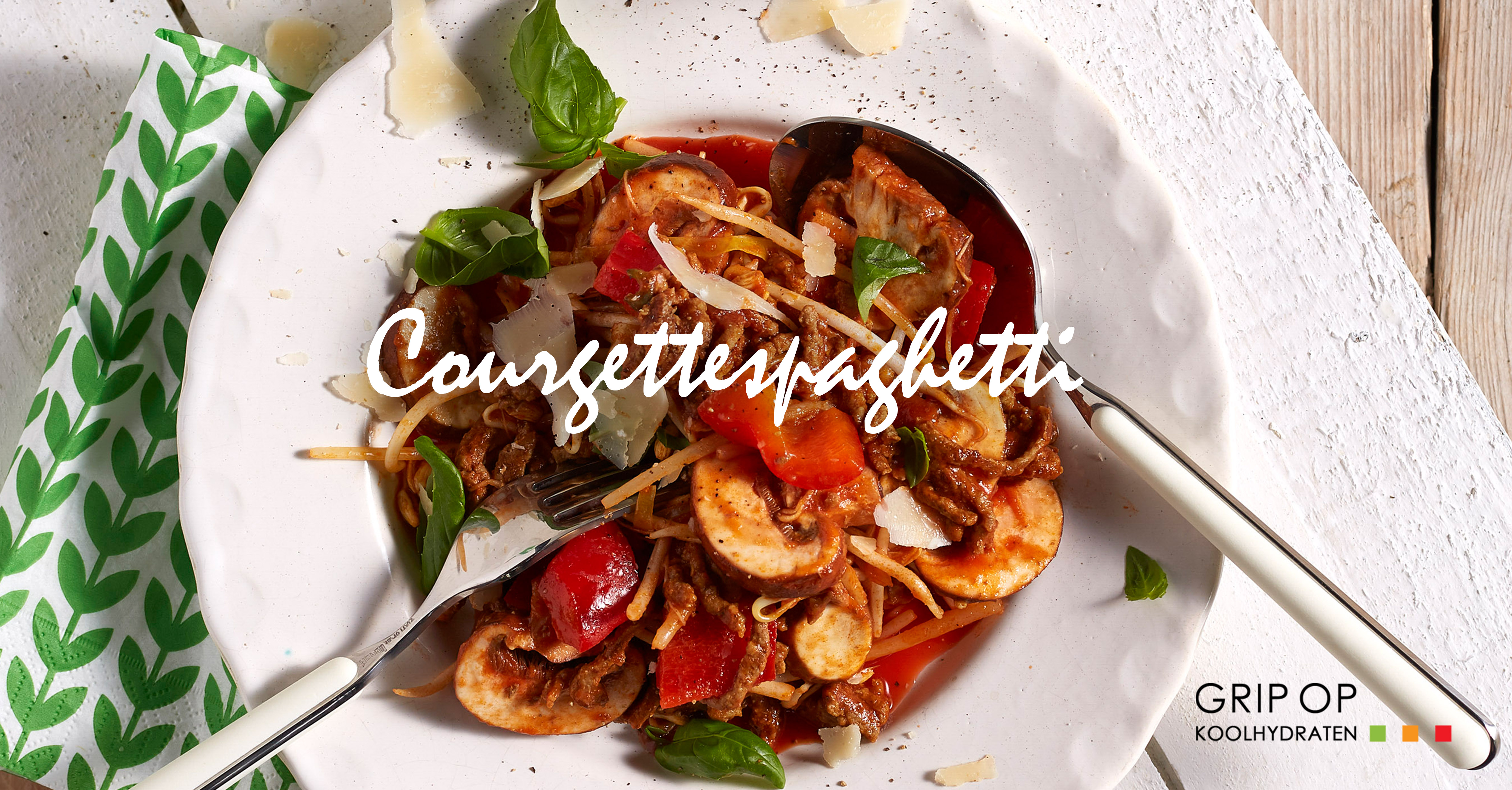 Courgettespaghetti – recept Grip op Koolhydraten