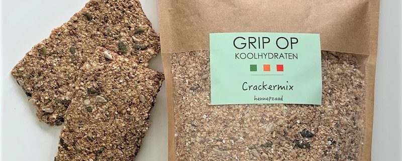 Crackermix Hennepzaad Grip op Koolhydraten 500 gram