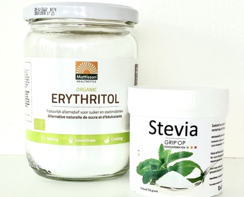 erythritol en steviapoeder Grip op Koolhydraten