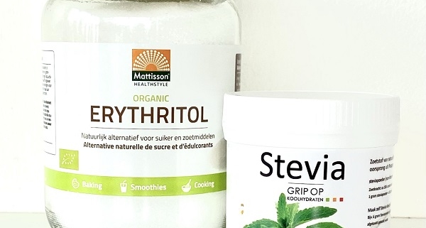 erythritol en steviapoeder Grip op Koolhydraten