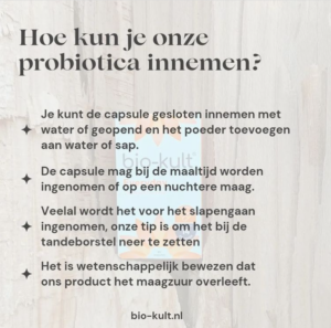 zo neem je probiotica van Bio-kult in