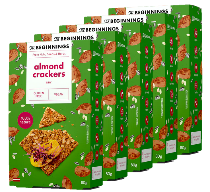 Koolhydraatarme crackers – Amandel – 5 pakjes (voordeel)