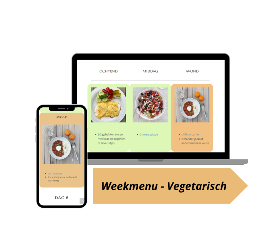 Koolhydraatarm Vegetarisch weekmenu Grip op Koolhydraten