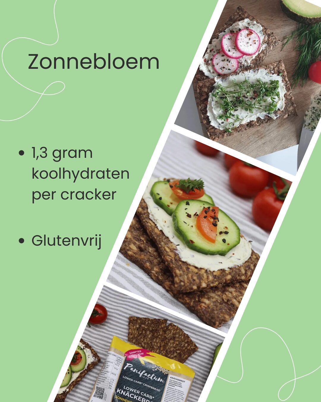 Koolhydraatarme crackers zonnebloem