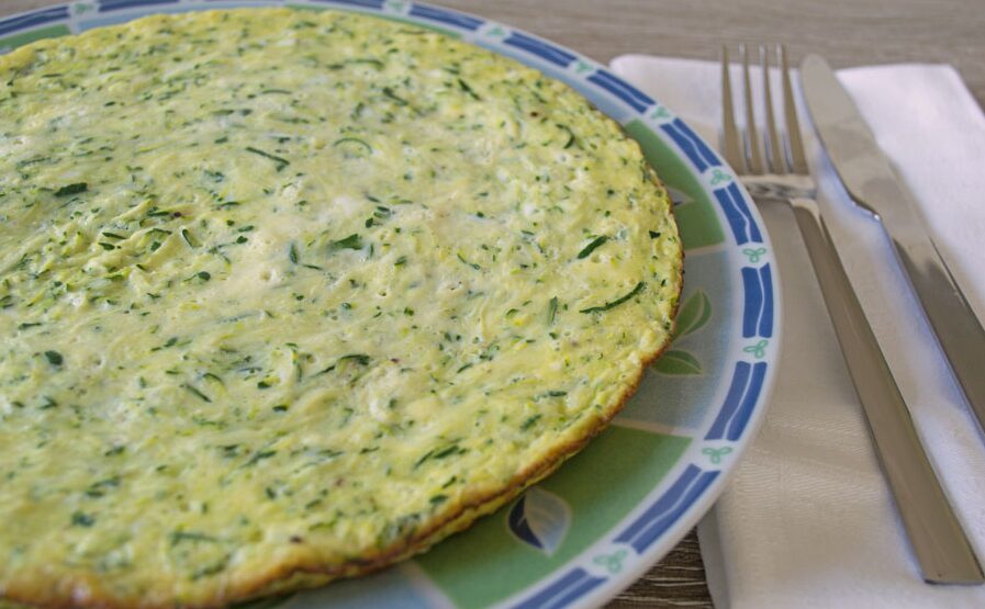 Courgette omelet